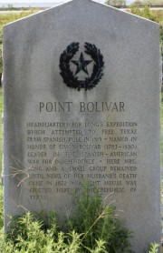 Point Bolivar Historical Marker