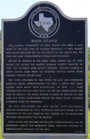 High Island Historical Marker