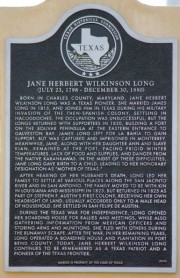 Jane Long Historical Marker