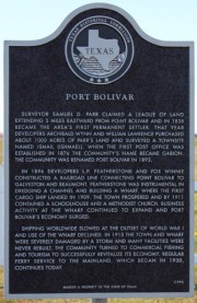 Port Bolivar Historical Marker