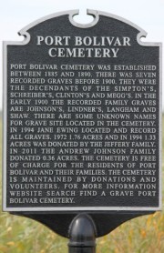 Port Bolivar Cemetery Historical Marker