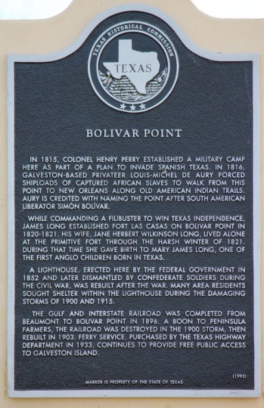 Historical Markers on Bolivar Peninsula-Bolivar Point