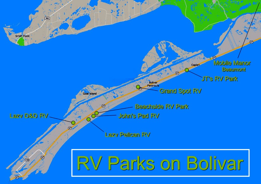 Bolivar Peninsula RV Parks